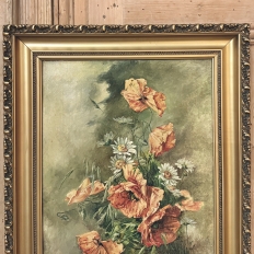 Pair of Antique French Framed Oils on Canvas by J. Peerlinck, Dated 1921
