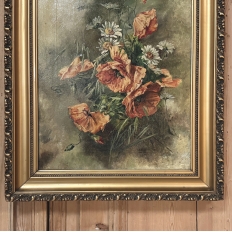 Pair of Antique French Framed Oils on Canvas by J. Peerlinck, Dated 1921