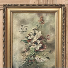 Pair of Antique French Framed Oils on Canvas by J. Peerlinck, Dated 1921
