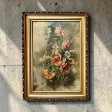Pair of Antique French Framed Oils on Canvas by J. Peerlinck, Dated 1921