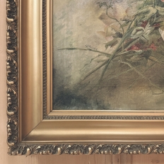 Pair of Antique French Framed Oils on Canvas by J. Peerlinck, Dated 1921