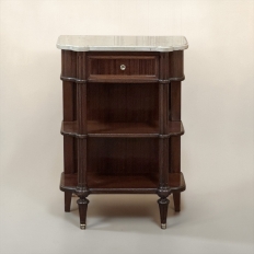 Petite Louis XVI Marble-Top Console in Mahogany