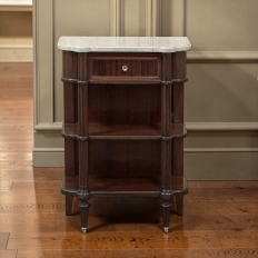 Petite Louis XVI Marble-Top Console in Mahogany