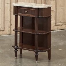 Petite Louis XVI Marble-Top Console in Mahogany