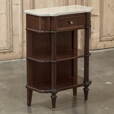 Petite Louis XVI Marble-Top Console in Mahogany
