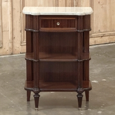 Petite Louis XVI Marble-Top Console in Mahogany