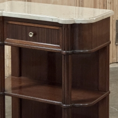 Petite Louis XVI Marble-Top Console in Mahogany