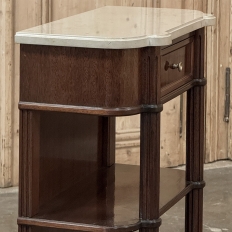 Petite Louis XVI Marble-Top Console in Mahogany