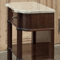 Petite Louis XVI Marble-Top Console in Mahogany