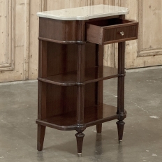 Petite Louis XVI Marble-Top Console in Mahogany
