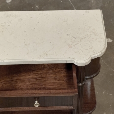 Petite Louis XVI Marble-Top Console in Mahogany