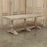 Grand Italian Rustic Trestle Table in Stripped Oak