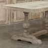 Grand Italian Rustic Trestle Table in Stripped Oak