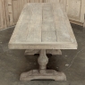 Grand Italian Rustic Trestle Table in Stripped Oak