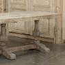 Grand Italian Rustic Trestle Table in Stripped Oak