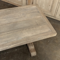 Grand Italian Rustic Trestle Table in Stripped Oak