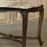 Late 19th Century French Louis XV Walnut Marble-Top Center Table ~ Library Table