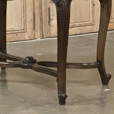 Late 19th Century French Louis XV Walnut Marble-Top Center Table ~ Library Table