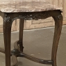 Late 19th Century French Louis XV Walnut Marble-Top Center Table ~ Library Table