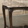 Late 19th Century French Louis XV Walnut Marble-Top Center Table ~ Library Table