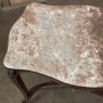 Late 19th Century French Louis XV Walnut Marble-Top Center Table ~ Library Table