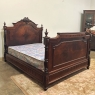 Antique 19th Century French Napoleon III Period Rosewood Bed Frame