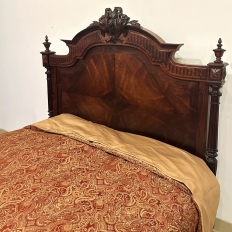 Antique 19th Century French Napoleon III Period Rosewood Bed Frame