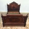 Antique 19th Century French Napoleon III Period Rosewood Bed Frame