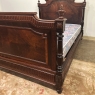 Antique 19th Century French Napoleon III Period Rosewood Bed Frame