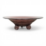 Lavender Art Deco Glass Footed Centerpiece Bowl