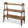 19th Century English Open Library Caddy Bookshelf on Casters