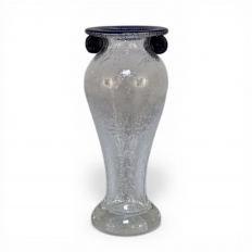 Mid-Century Hand-Blown Glass Flower Vase