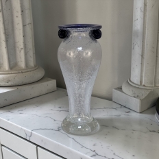 Mid-Century Hand-Blown Glass Flower Vase