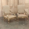 19th Century French Regence Giltwood Armchairs ~ Fauteuils