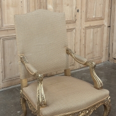 19th Century French Regence Giltwood Armchairs ~ Fauteuils