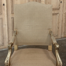 19th Century French Regence Giltwood Armchairs ~ Fauteuils