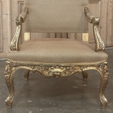 19th Century French Regence Giltwood Armchairs ~ Fauteuils