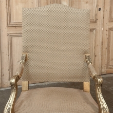 19th Century French Regence Giltwood Armchairs ~ Fauteuils