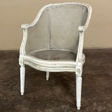Antique French Louis XVI Painted Vanity Chair