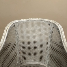 Antique French Louis XVI Painted Vanity Chair