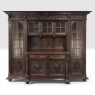 19th Century French Renaissance Revival Carved Oak Bookcase Bar