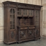 19th Century French Renaissance Revival Carved Oak Bookcase Bar