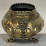 19th Century French Renaissance Revival Brass Jardinière with Lion Handles