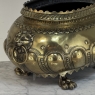 19th Century French Renaissance Revival Brass Jardinière with Lion Handles