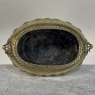 19th Century French Renaissance Revival Brass Jardinière with Lion Handles