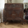 19th Century Liègeoise Louis XVI Style Solid Oak Secrétaire