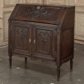 19th Century Liègeoise Louis XVI Style Solid Oak Secrétaire