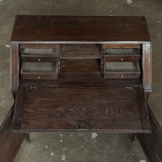 19th Century Liègeoise Louis XVI Style Solid Oak Secrétaire