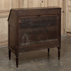 19th Century Liègeoise Louis XVI Style Solid Oak Secrétaire