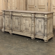 19th Century French Renaissance Revival Buffet in Solid Stripped Oak